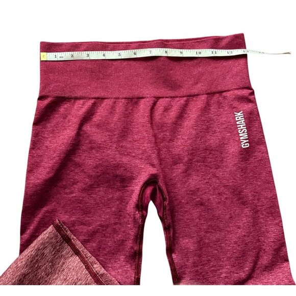 Gymshark Set Adapt Ombre Seamless Leggings & Long Sleeve Crop Top Burgundy Mediu - Picture 7 of 16